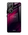 Shop Razor Black Premium Glass Case for Vivo Y100 (Shock Proof, Scratch Resistant)-Front