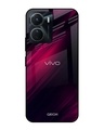 Shop Razor Black Printed Premium Glass Case for Vivo Y16 (Shock Proof,Scratch Resistant)-Front