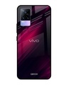 Shop Razor Black Printed Premium Glass Cover for Vivo Y73 (Shockproof, Light Weight)-Front