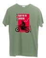 Shop Ready For The Adventure Half Sleeve T-Shirt Moss Green-Front