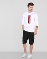 Shop Rebel Stripe Full Sleeve T-Shirt White-Design