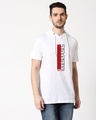 Shop Rebel Stripe Half Sleeve Hoodie T-shirt White-Front