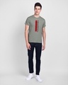 Shop Rebel Stripe Half Sleeve T-Shirt Meteor Grey-Full