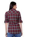 Shop Women's Brown Checkered Casual Shirt-Design