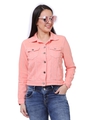 Shop Women's Pink Denim Jacket
