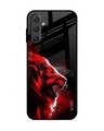 Shop Red Angry Lion Premium Glass Case for Samsung Galaxy M14 5G (Shock Proof, Scratch Resistant)-Front