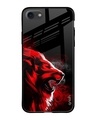 Shop Red Angry Lion Printed Premium Glass Cover For iPhone 7 (Impact Resistant, Matte Finish)-Front