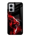 Shop Red Angry Lion Printed Premium Glass Case for Redmi 11 Prime 5G (Shock Proof,Scratch Resistant)-Front