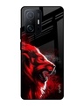 Shop Red Angry Lion Printed Premium Glass Cover For Mi 11T Pro 5G (Impact Resistant, Matte Finish)-Front