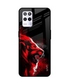 Shop Red Angry Lion Printed Premium Glass Cover for Realme 9 5G (Shock Proof, Scratch Resistant)-Front