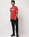 Shop Men's Red Dreamer Tom Typography Varsity T-shirt-Full