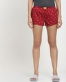 Shop Red Floral All Over Print Boxers-Front