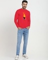Shop Men's Red Freedom Feather Graphic Printed Sweatshirt-Design