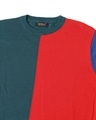 Shop Men's Blue & Red Color Block Flat Knit Sweater