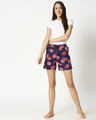 Shop Red Hibiscus Women's Boxer Shorts