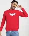 Shop Red Logo Batman (BML) (GID) Sweatshirt-Front
