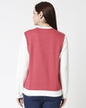 Shop Women's Red Melange Contrast Sleeve Sweater-Full