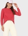 Shop Women's Red Melange Sweater-Front