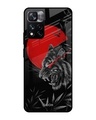 Shop Red Moon Tiger Printed Premium Glass Cover For Mi 11i (Impact Resistant, Matte Finish)-Front