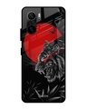 Shop Red Moon Tiger Printed Premium Glass Cover For Mi 11X (Impact Resistant, Matte Finish)-Front