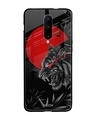Shop Red Moon Tiger Printed Premium Glass Cover For OnePlus 7 Pro (Impact Resistant, Matte Finish)-Front