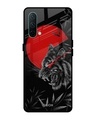 Shop Red Moon Tiger Printed Premium Glass Cover For OnePlus Nord CE (Impact Resistant, Matte Finish)-Front