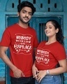 Shop Pack of 2 Red Nobody Could Ever Replace You Typography Cotton T-shirt-Full