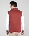 Shop Men's Red & White Color Block Varsity Bomber Jacket-Full