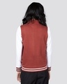 Shop Women's Red & White Color Block Varsity Bomber Jacket-Design
