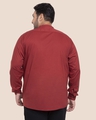 Shop Red Plus Size Solid Mandarin Collar Shirt-DAVE-Full