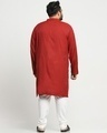 Shop Men's Red Relaxed Fit Plus Size Kurta-Design