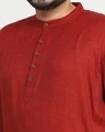 Shop Men's Red Relaxed Fit Plus Size Kurta