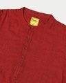Shop Men's Red Relaxed Fit Plus Size Kurta