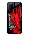 Shop Red Vegeta Premium Glass Case for OnePlus 8T (Shock Proof,Scratch Resistant)-Front