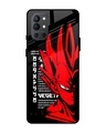 Shop Red Vegeta Premium Glass Case for OnePlus 9R (Shock Proof,Scratch Resistant)-Front