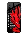 Shop Red Vegeta Premium Glass Case for Realme 3 Pro (Shock Proof, Scratch Resistant)-Front