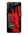 Shop Red Vegeta Premium Glass Case for Realme X7 Pro (Shock Proof, Scratch Resistant)-Front