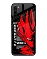 Shop Red Vegeta Premium Glass Case for Redmi Note 8 (Shock Proof,Scratch Resistant)-Front