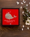 Shop Red Whale You Be My Valentine Wood Frame-Design
