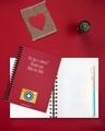 Shop Red You Make Me Smile Notepad-Design