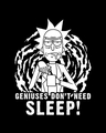 Shop Geniuses Don't Need Sleep (Glow In The Dark)   Rick And Morty Official Hoodie-Full