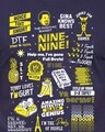 Shop Nine-Nine Infographic Cotton Half Sleeves T-Shirt