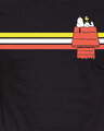 Shop Snoopy: Retro Stripes Officially Peanuts Cotton Half Sleeve T-Shirt-Full