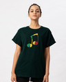Shop Reggae Pastel Note Boyfriend T-Shirt-Front