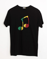 Shop Reggae Pastel Note Half Sleeve T-Shirt-Front