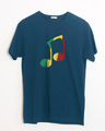 Shop Reggae Pastel Note Half Sleeve T-Shirt-Front