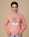 Shop Relax Chibi Bunny Fleece Light Sweatshirt (LTL)-Front