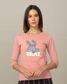 Shop Relax Chibi Bunny Round Neck 3/4th Sleeve T-Shirt (LTL)-Front