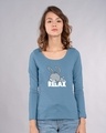 Shop Relax Chibi Bunny Scoop Neck Full Sleeve T-Shirt (LTL)-Front