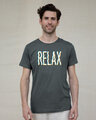 Shop Relax Wave Half Sleeve T-Shirt-Front